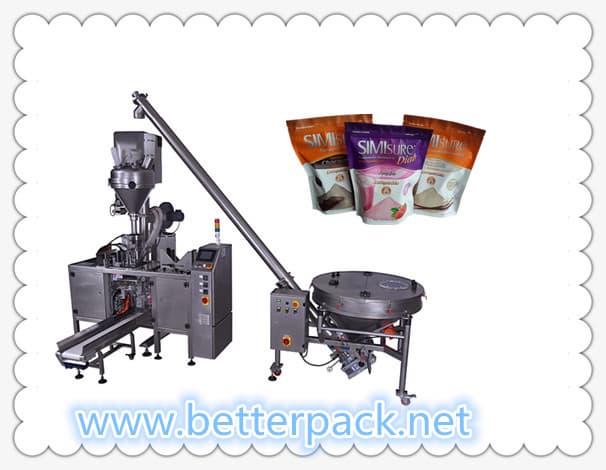 Automatic doy bag powder filling sealing packing machine wit